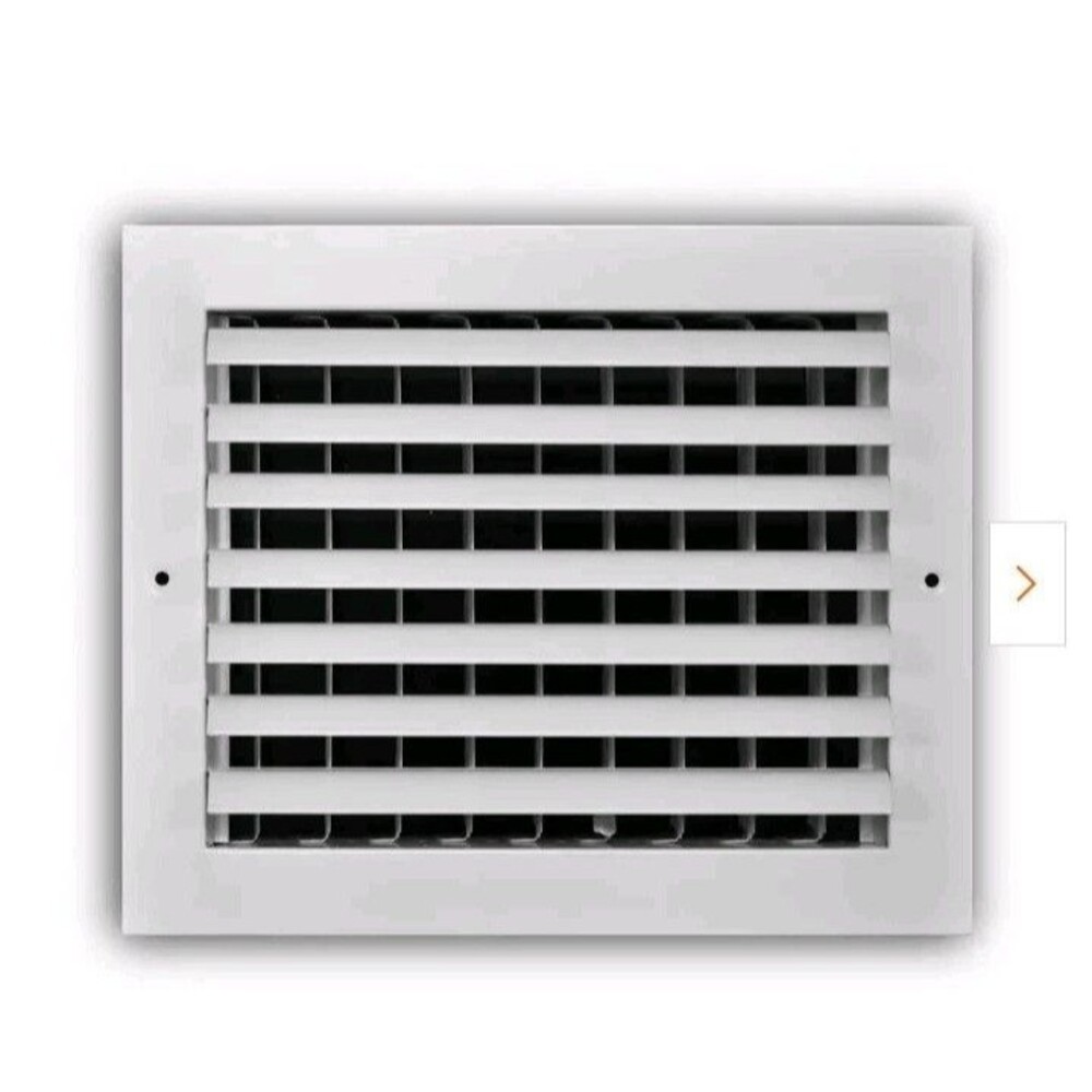 2 Pack Everbilt 10x8 Inch 1 Way Aluminum Ceiling Fan Registers Curved White
